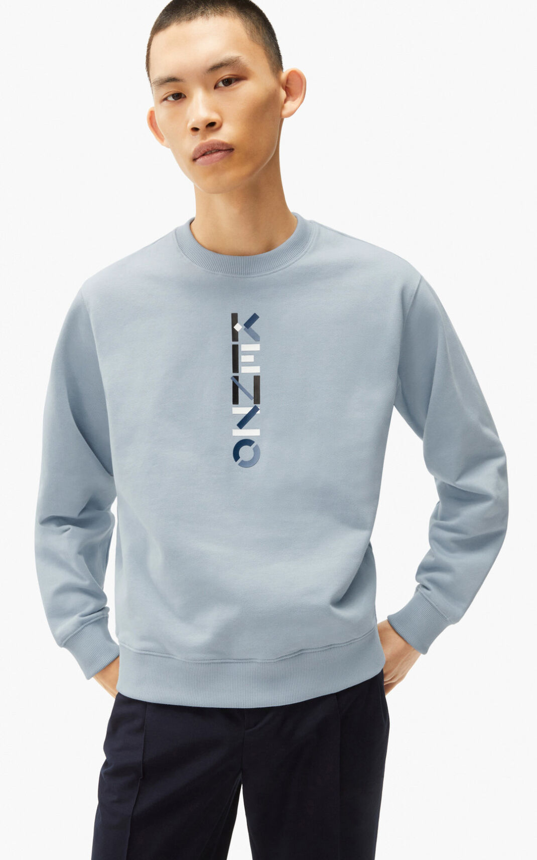 Kenzo The Χειμώνας Capsule Logo φούτερ ανδρικα γκρι | GR008444